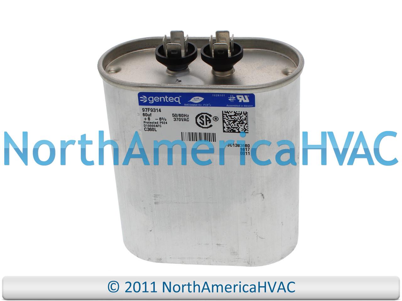 Capacitor 20 UF 370V Round - Replacement For GE Genteq Z97F9602 & 97F9602 Models